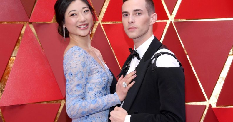 Rippon and Mirai Nagasu (Photo by Kevork Djansezian/Getty Images)