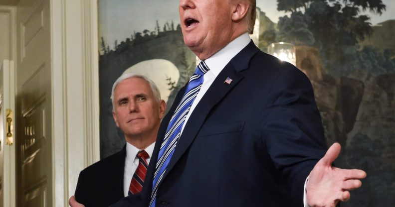 US President Donald Trump and VP Mike Pence (NICHOLAS KAMM/AFP/Getty)