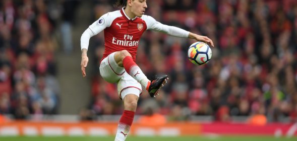 LONDON, ENGLAND - APRIL 01: Hector Bellerin of Arsenal in action during the Premier League match between Arsenal and Stoke City at Emirates Stadium on April 1, 2018 in London, England. (Photo by Mike Hewitt/Getty Images)