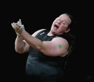 GOLD COAST, AUSTRALIA - APRIL 09: Laurel Hubbard of New Zealand fails to lift leading to an injury in the Women's 90kg Final during Weightlifting on day five of the Gold Coast 2018 Commonwealth Games at Carrara Sports and Leisure Centre on April 9, 2018 on the Gold Coast, Australia. (Photo by Alex Pantling/Getty Images)