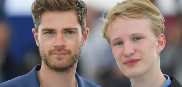 Director Lukas Dhont (L) and actor Victor Polster attend the photocall for "Girl" during the 71st annual Cannes Film Festival at Palais des Festivals on May 13, 2018 in Cannes, France.