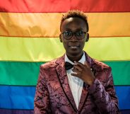 Yvonne Oduor, Gay and Lesbian Coalition of Kenya operations officer, poses after the UN GLOBE event celebrating first time on the International Day against Homophobia and Transphobia (IDAHOT), on May 17, 2018, at United Nations Office in Nairobi, Kenya. - UN GLOBE is a staff group representing lesbian, gay, bisexual, transgender, and inter-sex staff members of the UN and its peacekeeping operations. (Photo by Yasuyoshi CHIBA / AFP) (Photo credit should read YASUYOSHI CHIBA/AFP/Getty Images)