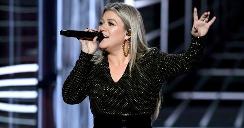 LAS VEGAS, NV - MAY 20: Host Kelly Clarkson speaks onstage during the 2018 Billboard Music Awards at MGM Grand Garden Arena on May 20, 2018 in Las Vegas, Nevada. (Photo by Kevin Winter/Getty Images)