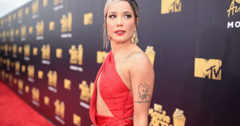 Halsey attends the 2018 MTV Movie And TV Awards on June 16, 2018 (Christopher Polk/Getty Images for MTV)