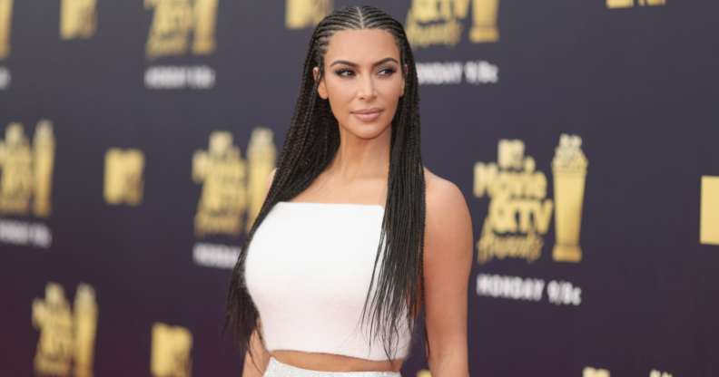 TV personality Kim Kardashian attends the 2018 MTV Movie And TV Awards at Barker Hangar on June 16, 2018 (Christopher Polk/Getty for MTV)