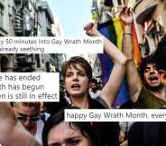 LGBT rights activists shout slogans as they take part in a march on July 1, 2018 in Istanbul, after Turkish authorities banned the annual Gay Pride Parade for a fourth year in a row. - Around 1,000 people gathered on a street near Istiklal Avenue and Taksim Square where organisers wanted to originally hold the parade, an AFP photographer said. Police warned activists to disperse but used rubber bullets against some who tried to access Istiklal Avenue. (Photo by BULENT KILIC / AFP) (Photo credit should read BULENT KILIC/AFP/Getty Images)