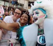 LONDON, ENGLAND - JULY 07: Parade goers during Pride In London on July 7, 2018 in London, England. It is estimated over 1 million people will take to the streets and approximately 30,000 people and 472 organisations will join the annual parade, which is one of the world's biggest LGBT+ celebrations. (