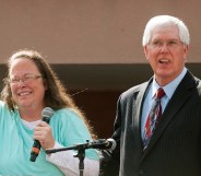 Kim Davis with Mat Staver