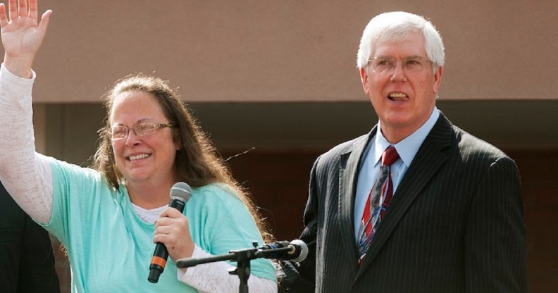 Kim Davis with Mat Staver