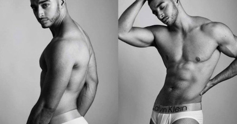 Laith Ashley modelling underwear