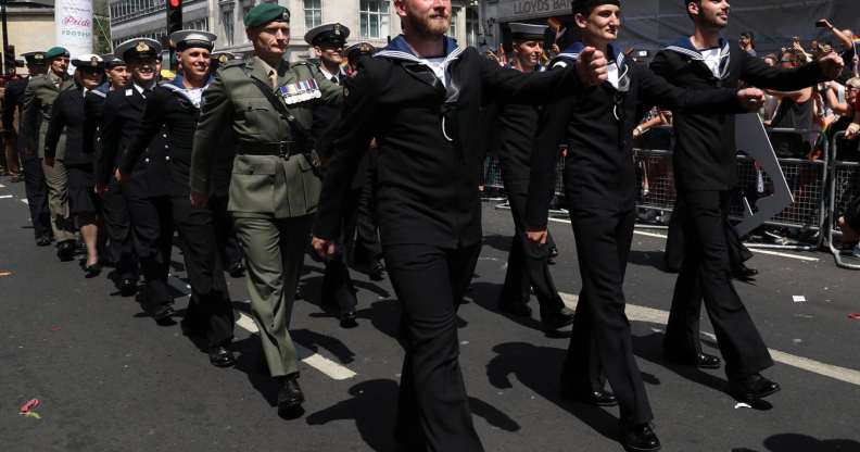 Royal Navy sailors and Royal Marines