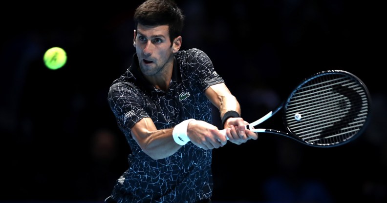 Novak Djokovic of Serbia during the ATP Finals