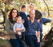 Prince William with his wife Kate Middleton and children Prince George, Princess Charlotte and Prince Louis