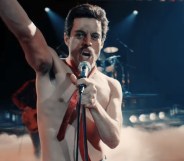 LGBT+ Oscars nominees: A shirtless Rami Malek as Freddie Mercury in the biopic Bohemian Rhapsody