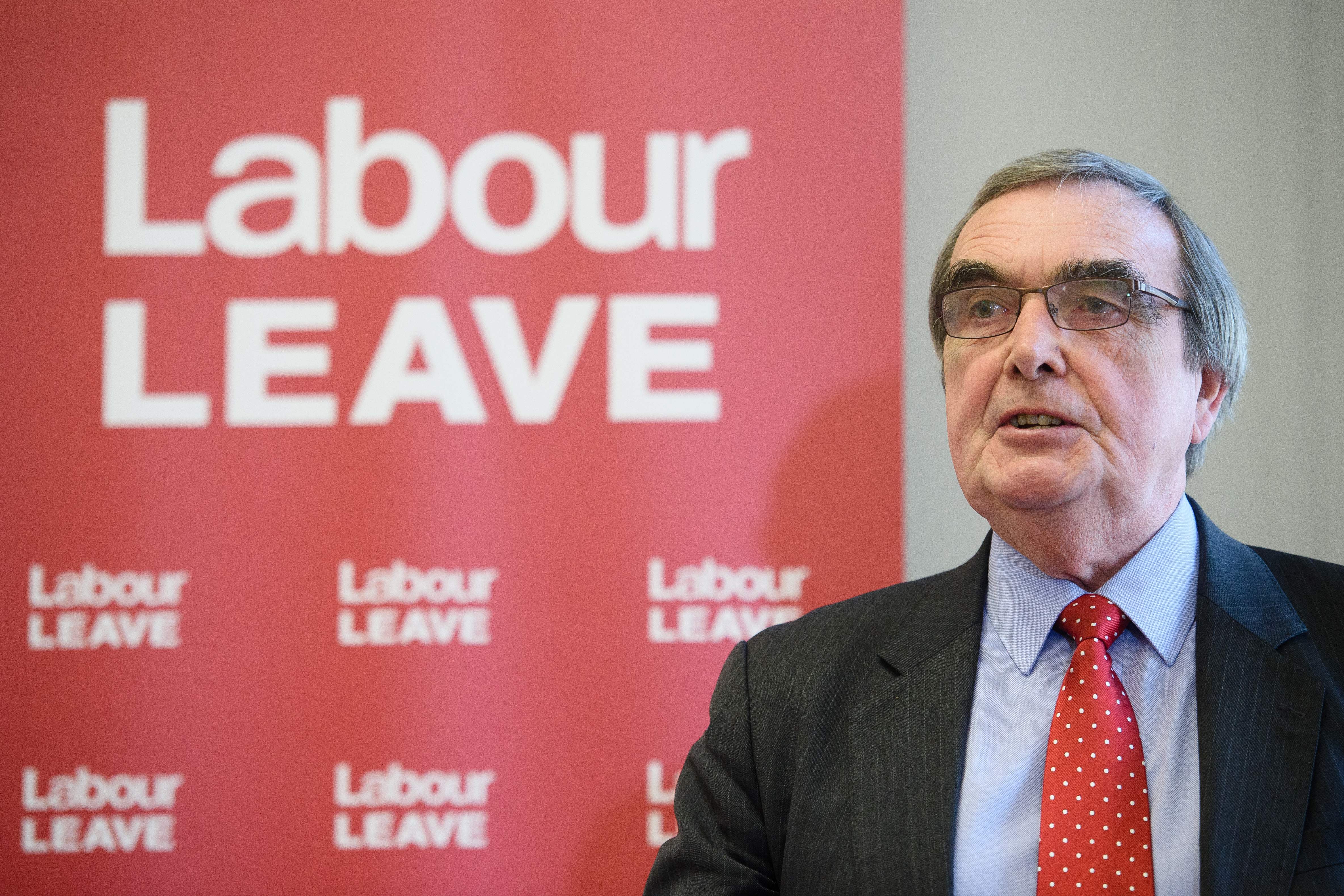 British opposition Labour party MP for Birmingham Hall Green, Roger Godsiff, speaks at the launch of the Labour Leave campaign in central London on January 20, 2016.