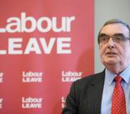 British opposition Labour party MP for Birmingham Hall Green, Roger Godsiff, speaks at the launch of the Labour Leave campaign in central London on January 20, 2016.