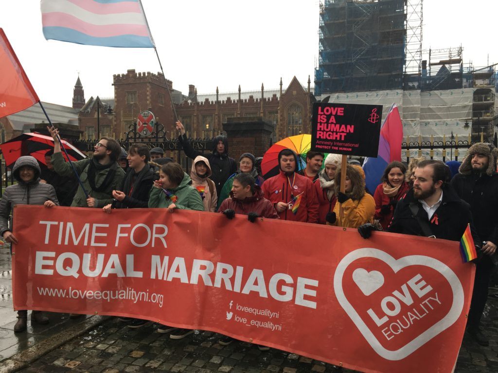 Protesters call for equal marriage in Northern Ireland