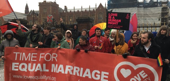 Protesters call for equal marriage in Northern Ireland