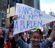 Protesters of the trans military ban