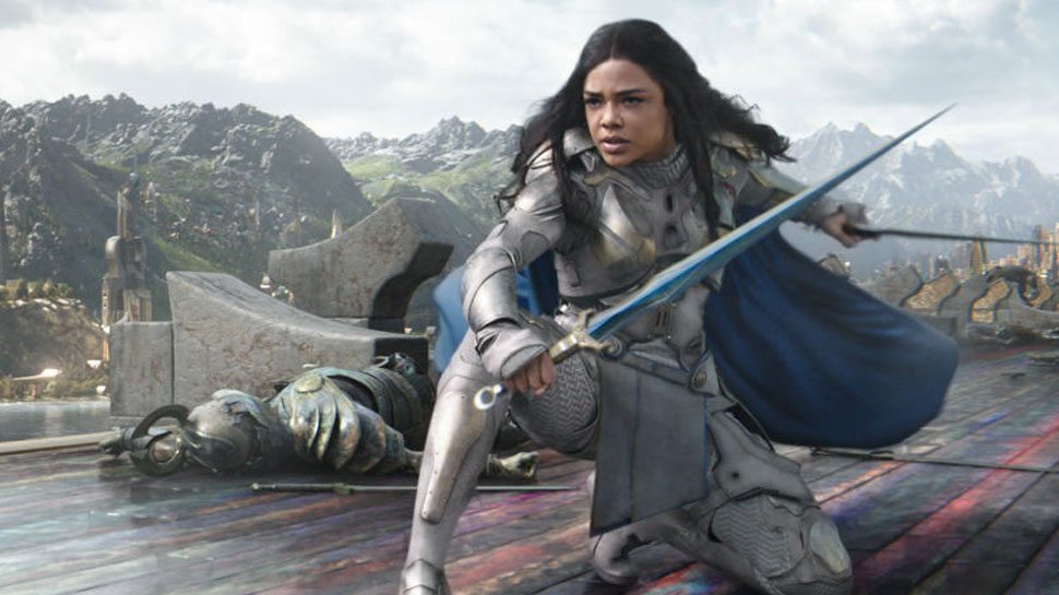 Tessa Thompson as Valkyrie in Thor: Ragnarok