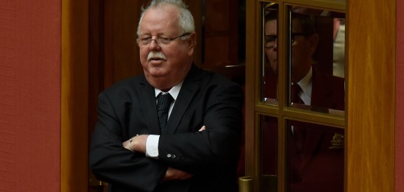 Barry O'Sullivan, who is anti-abortion, stands in Australia's Parliament