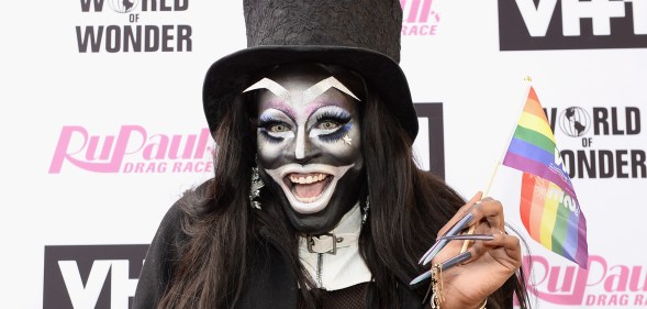 Miles Jai dressed as The Babadook arrives at 'RuPaul's Drag Race' Season 9 Finale Taping at Alex Theatre on June 9, 2017 in Glendale, California.