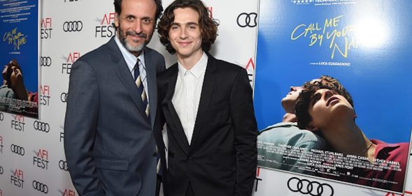 HOLLYWOOD, CA - NOVEMBER 10: Luca Guadagnino (L) and Timothee Chalamet attend the screening of "Call Me By Your Name" at AFI FEST 2017 Presented By Audi at TCL Chinese Theatre on November 10, 2017 in Hollywood, California. (Photo by Michael Kovac/Getty Images for AFI)