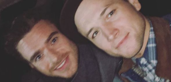 Taron Egerton hangs out with his Rocketman sex scene co-star Richard Madden