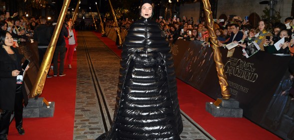 Ezra Miller attends the Fantastic Beasts: The Crimes Of Grindelwald World Premiere at UGC Cine Cite Bercy in Paris