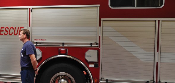 Picture of the fire station in the city of Norfolk, which has beens ued by a gay firefighter over discrimination.