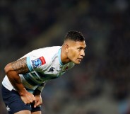 Israel Folau bending forward