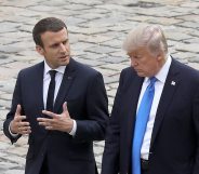 French President Emmanuel Macron and US President Donald Trump getty