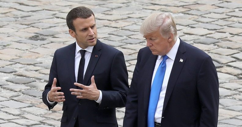 French President Emmanuel Macron and US President Donald Trump getty