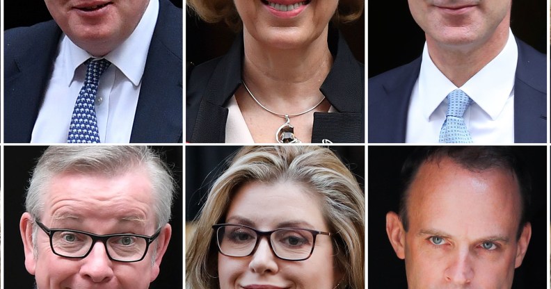 Boris Johnson, Andrea Leadsom, Jeremy Hunt, Dominic Raab, Penny Mordaunt and Michael Gove