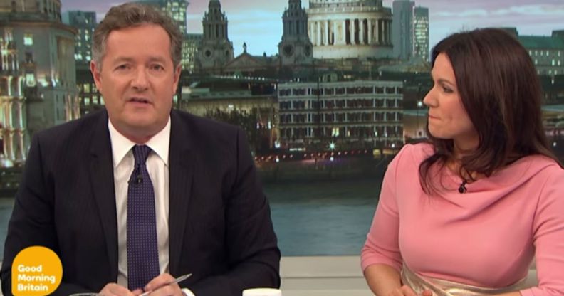 Piers Morgan and Susanna Reid on GMB