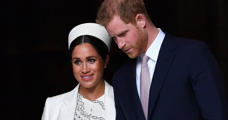 Prince Harry, Duke of Sussex and Meghan, Duchess of Sussex leave after attending a Commonwealth Day Service at Westminster Abbey in central London, on March 11, 2019.