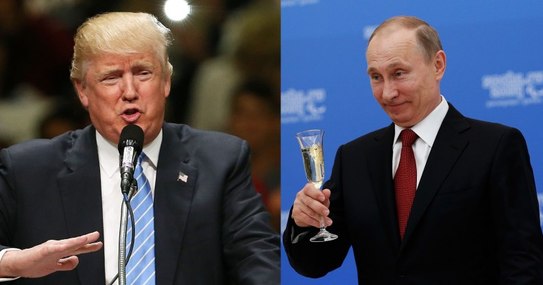 Donald Trump and Vladimir Putin