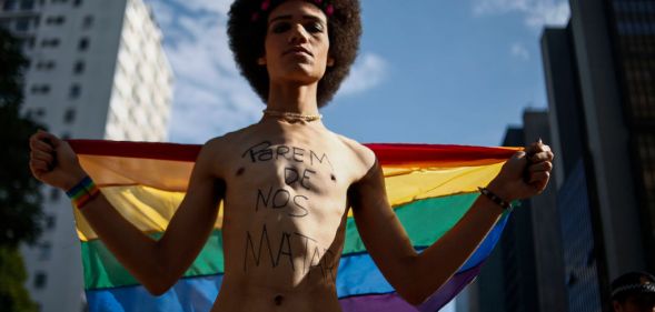 LGBT members from all over Brazil attended pride last Sunday, in Sao Paulo, Brazil (MIGUEL SCHINCARIOL/AFP/Getty Images)