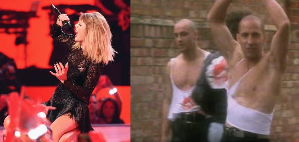 Taylor Swift and Right Said Fred (Getty/Youtube)