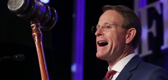 Family Research Council President Tony Perkins delivers remarks at the opening of the council's Value Voters Summit at the Omni Shoreham Hotel September 21, 2018 in Washington, DC.