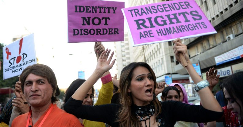 Pakistani transgender protestors (ASIF HASSAN/AFP/Getty Images)