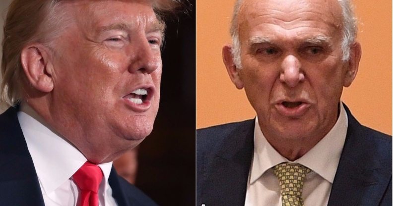 Donald Trump and Vince Cable (Getty Images)