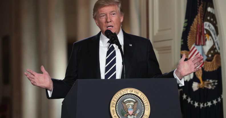 WASHINGTON, DC - JANUARY 31: U.S. President Donald Trump nominates Judge Neil Gorsuch to the Supreme Court during a ceremony in the East Room of the White House January 31, 2017 in Washington, DC. If confirmed, Gorsuch would fill the seat left vacant with the death of Associate Justice Antonin Scalia in February 2016. (Photo by Alex Wong/Getty Images)