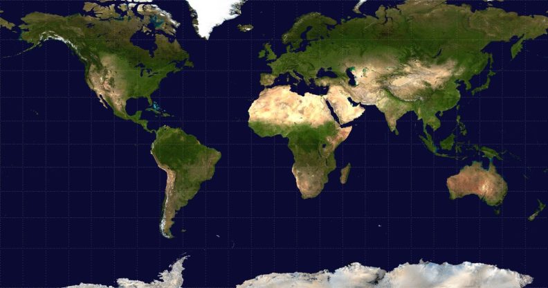 The Miller Projection of the World (Wikimedia Commons)