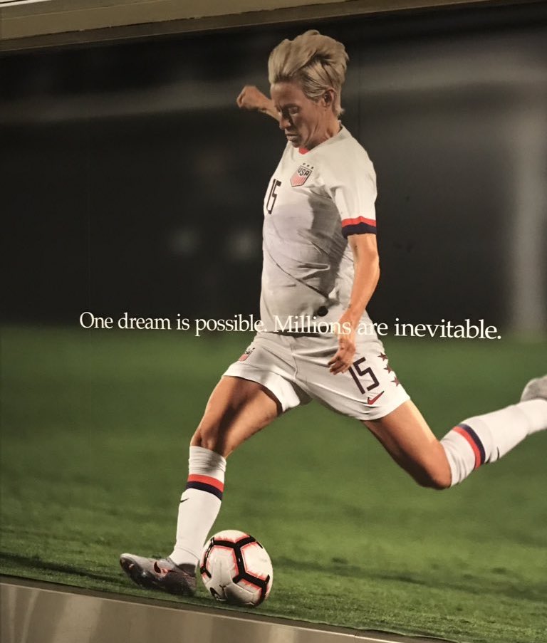 Megan Rapinoe posters vandalised new york subway 