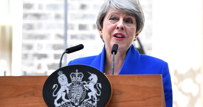 British Prime Minister Theresa May Makes A Final Statement In Downing Street