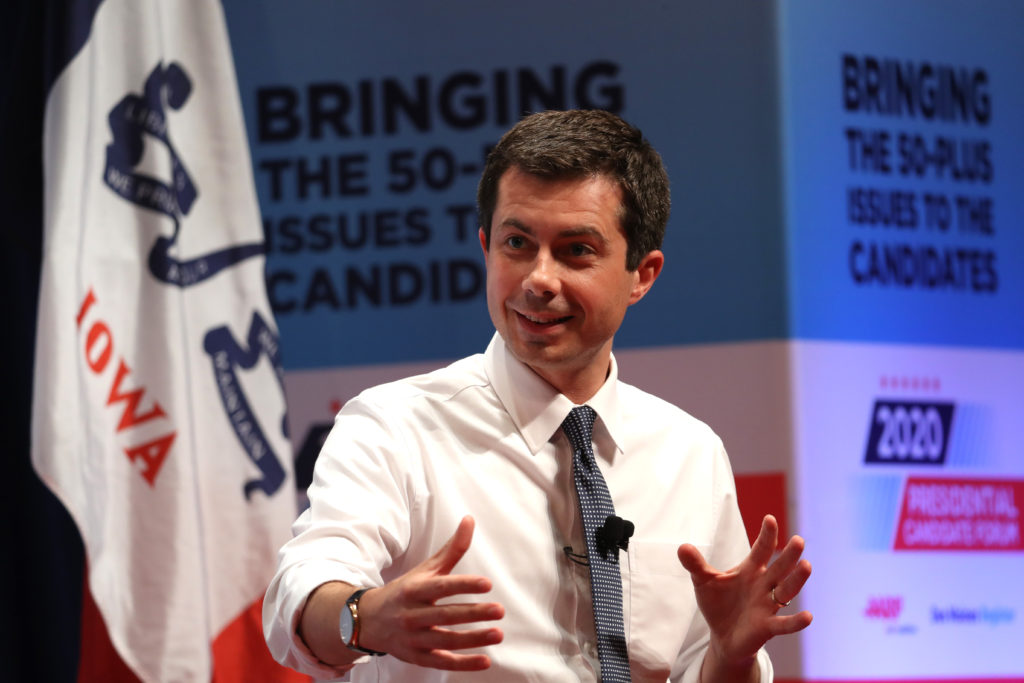 Democratic presidential hopeful and South Bend, Indiana mayor Pete Buttigieg 