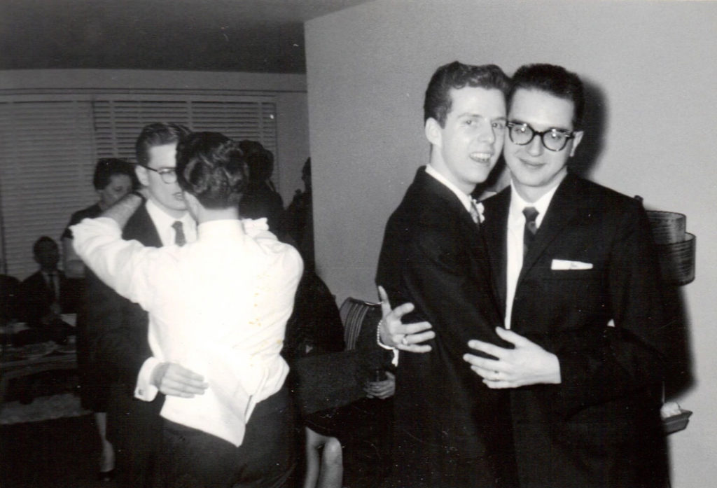 Gay couples dancing at a wedding