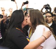 Ecuador same-sex couple activists get married