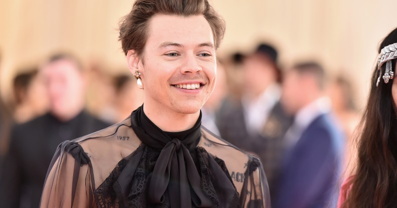 Harry Styles attends The 2019 Met Gala Celebrating Camp: Notes on Fashion at Metropolitan Museum of Art on May 6, 2019 in New York City.